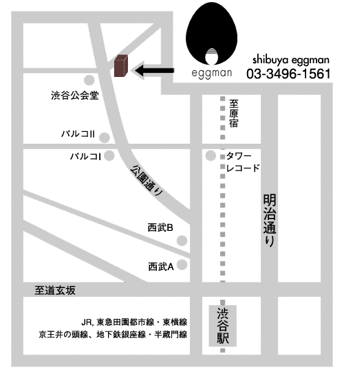 渋谷 eggman map